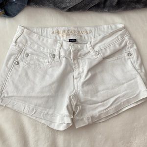 American Eagle White Denim Shorts